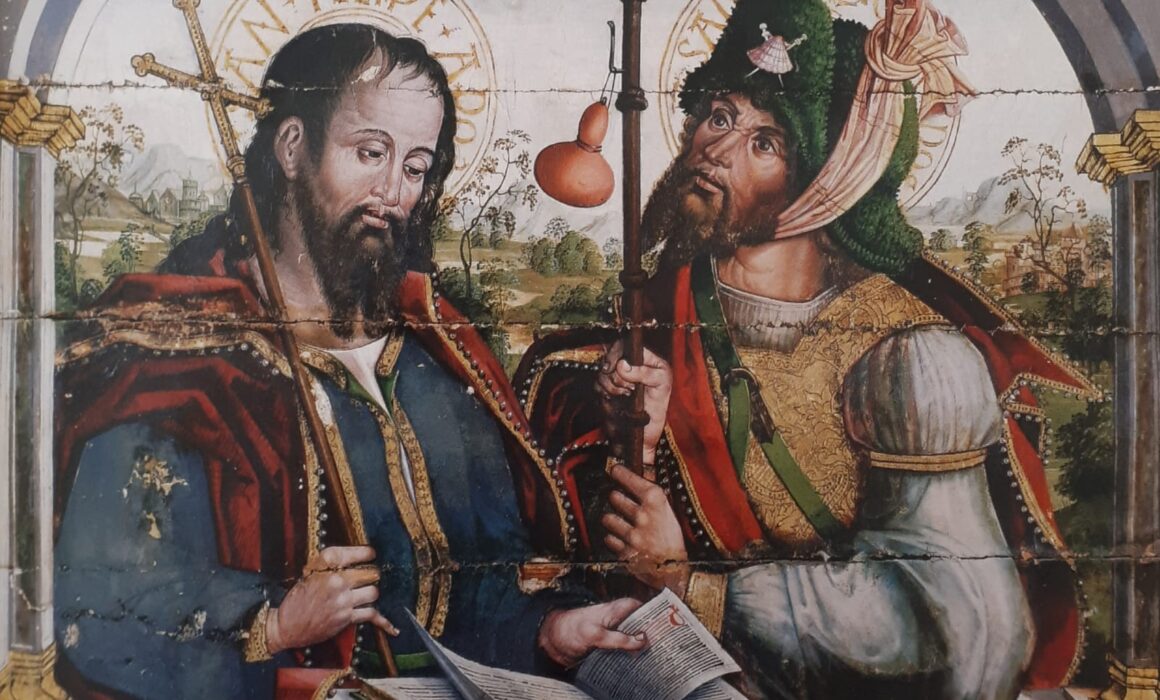 Un óleo de Santiago y San Felipe, pieza del mes de febrero